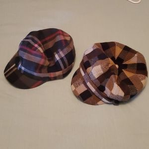 2 for $12 or 1 for $5 Set of news plaid boy caps